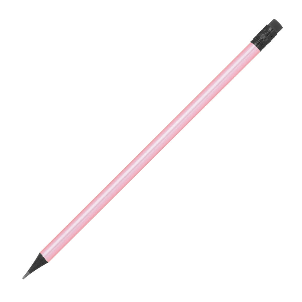 Bleistift mit Radiergummi in Metallic-Farben