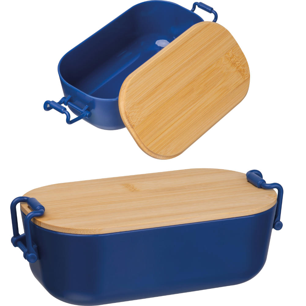 Lunchbox mit Bambusdeckel und Bügelverschluss