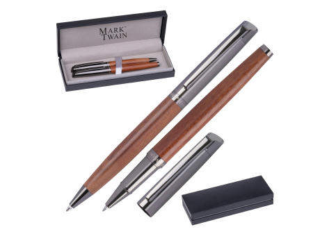 Mark Twain Schreibset aus Holz KATRINA