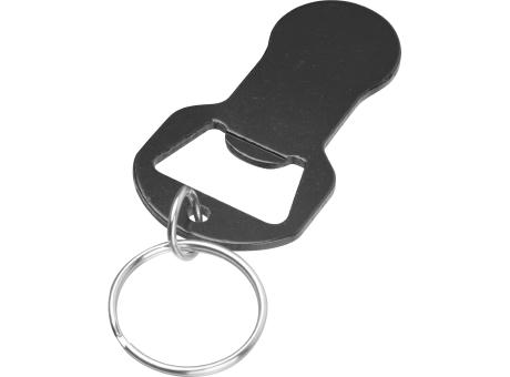 Recycelter Alu Schlüsselanhänger mit Einkaufswagenlöser und Flaschenöffner OLIVER 