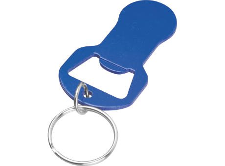 Recycelter Alu Schlüsselanhänger mit Einkaufswagenlöser und Flaschenöffner OLIVER 