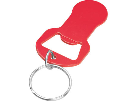 Recycelter Alu Schlüsselanhänger mit Einkaufswagenlöser und Flaschenöffner OLIVER 