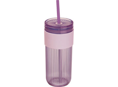 Becher mit Trinkhalm, 660ml SOLEDAD