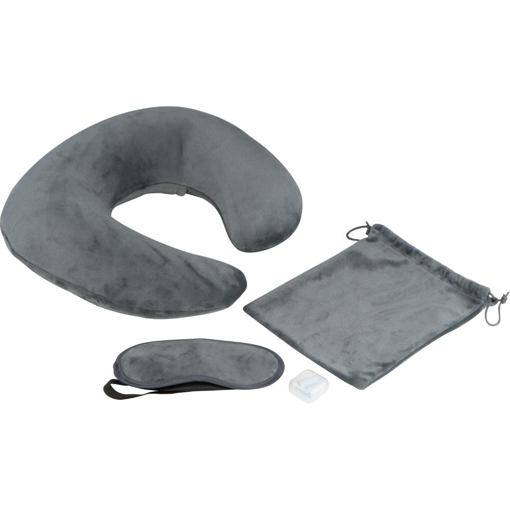Reiseset Nackenkissen, Schlafbrille, Wäschebeutel SYLVIA