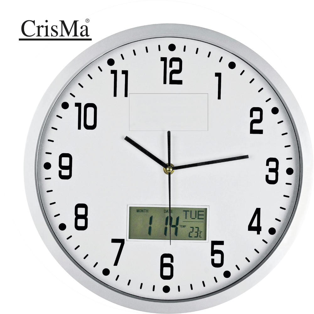 Analoge Wanduhr mit Digitalanzeige FRED