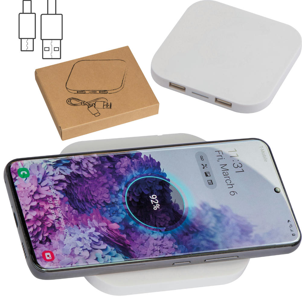 Kabelloses Ladegerät mit 2 USB Ports GERLINDE