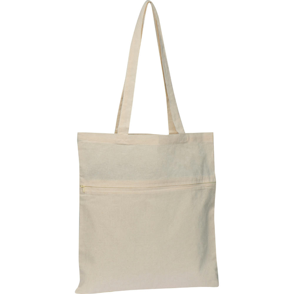 Baumwolltasche mit Reißverschlussfach NORBERT