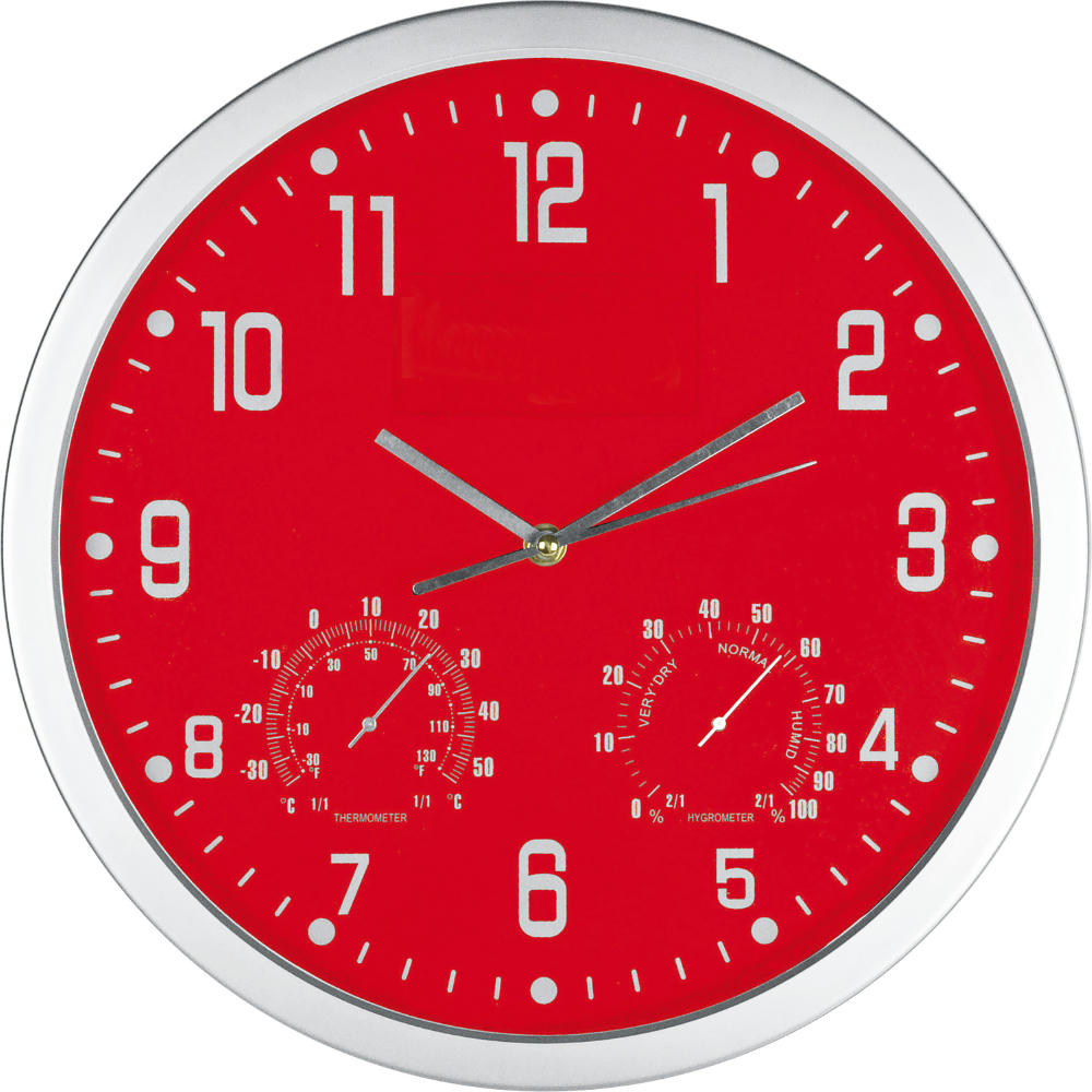 Wanduhr mit Hygro - und Thermometer MALCOLM
