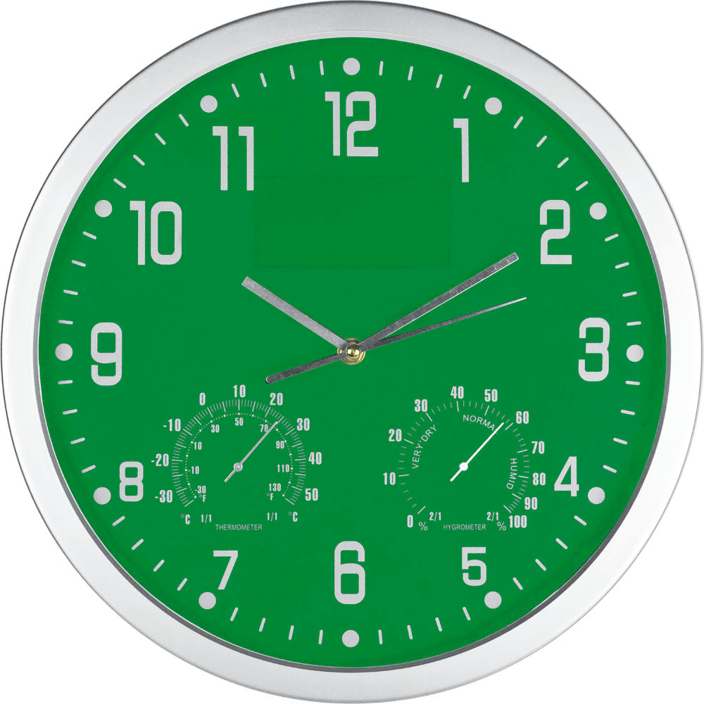 Wanduhr mit Hygro - und Thermometer MALCOLM