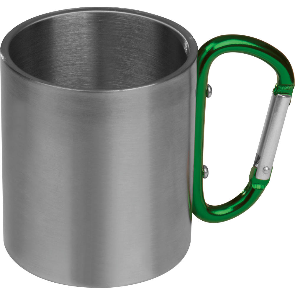 Tasse aus Metall mit Karabinerhaken, 200ml