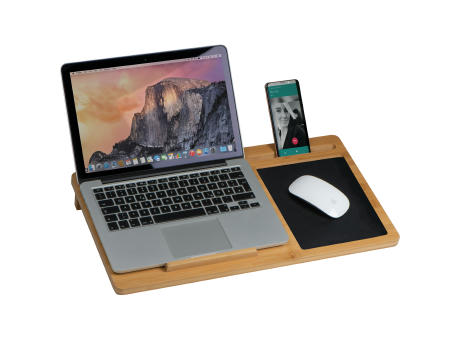 Laptopunterlage mit Mousepad und Handyhalter