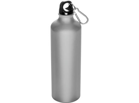 Trinkflasche aus Metall mit Karabinerhaken, 800ml