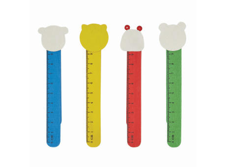 Holz-Lesezeichen FUNNY ANIMALS, 4-fach sortiert, Preis pro Stück