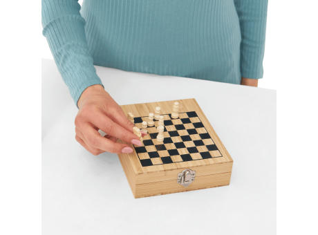 BAMBOO CHESS - Weinset mit Schachspiel