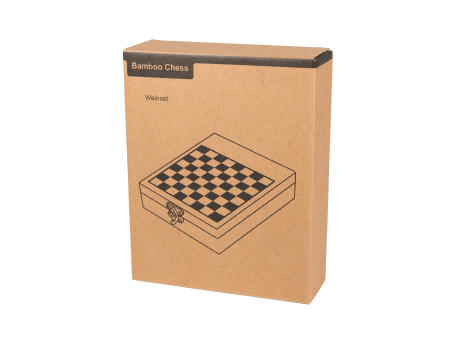 BAMBOO CHESS - Weinset mit Schachspiel