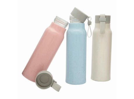 Glas-Trinkflasche ECO DRINK mit Ummantelung