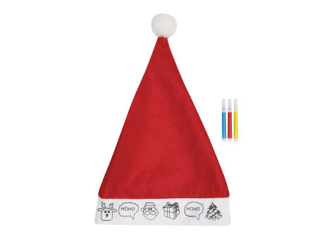 COLOURFUL HAT - Bemalbare Filz-Weihnachtsmann-Mütze COLOURFUL HAT