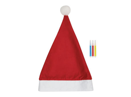 COLOURFUL HAT - Bemalbare Filz-Weihnachtsmann-Mütze COLOURFUL HAT