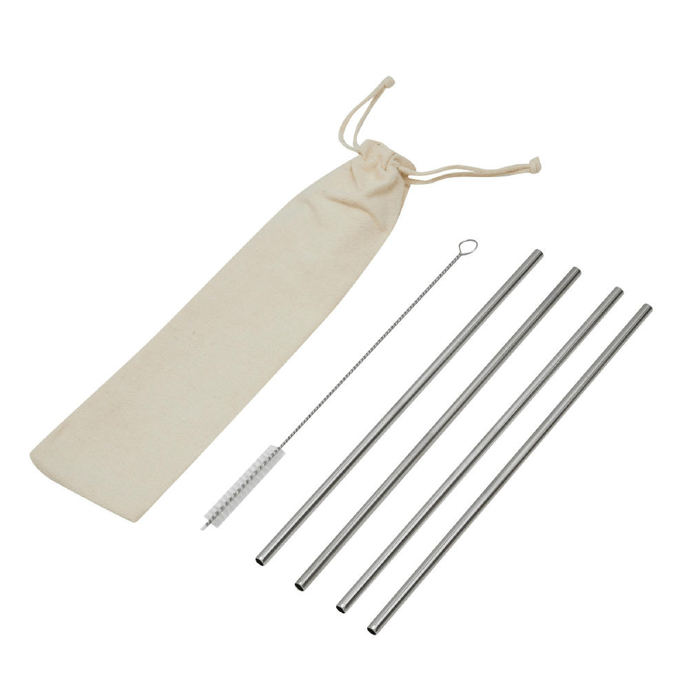 DRINK FRIENDLY - Edelstahl-Strohhalm-Set