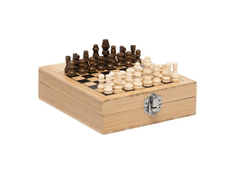 Weinset BAMBOO CHESS mit Schachspiel