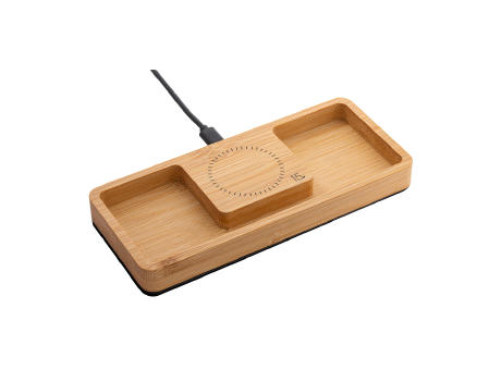 Desktop Organizer mit Wireless Charging REEVES-BAMBOOCHARGE