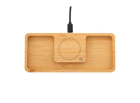 Desktop Organizer mit Wireless Charging REEVES-BAMBOOCHARGE