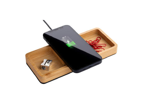 Desktop Organizer mit Wireless Charging REEVES-BAMBOOCHARGE