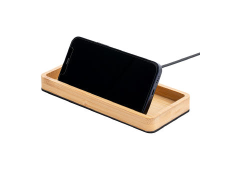 Desktop Organizer mit Wireless Charging REEVES-BAMBOOCHARGE