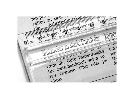 Lineal mit Zeilenlupe