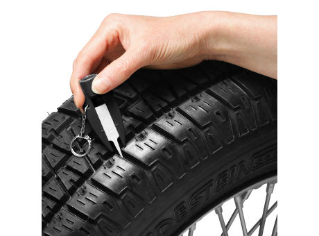 Reifenprofiltiefenmesser mit Ventilkappendreher