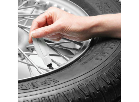 Reifenprofiltiefenmesser mit Ventilkappendreher