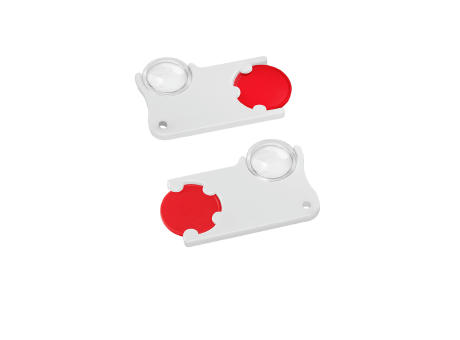 Chiphalter mit 1€-Chip und Lupe