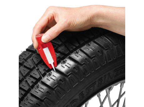 Reifenprofiltiefenmesser mit Ventilkappendreher