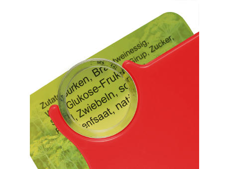 Chiphalter mit 1€-Chip und Lupe