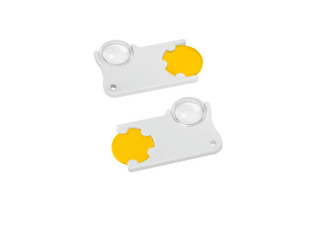 Chiphalter mit 1€-Chip und Lupe