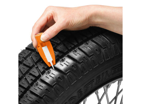 Reifenprofiltiefenmesser mit Ventilkappendreher