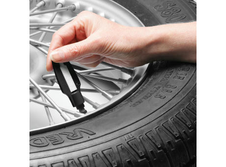 Reifenprofiltiefenmesser mit Ventilkappendreher