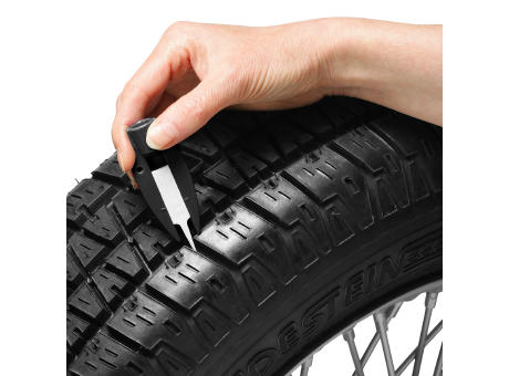 Reifenprofiltiefenmesser mit Ventilkappendreher