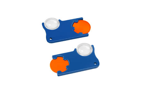 Chiphalter mit 1€-Chip und Lupe