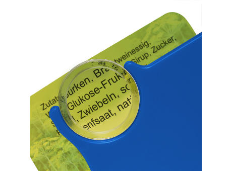 Chiphalter mit 1€-Chip und Lupe