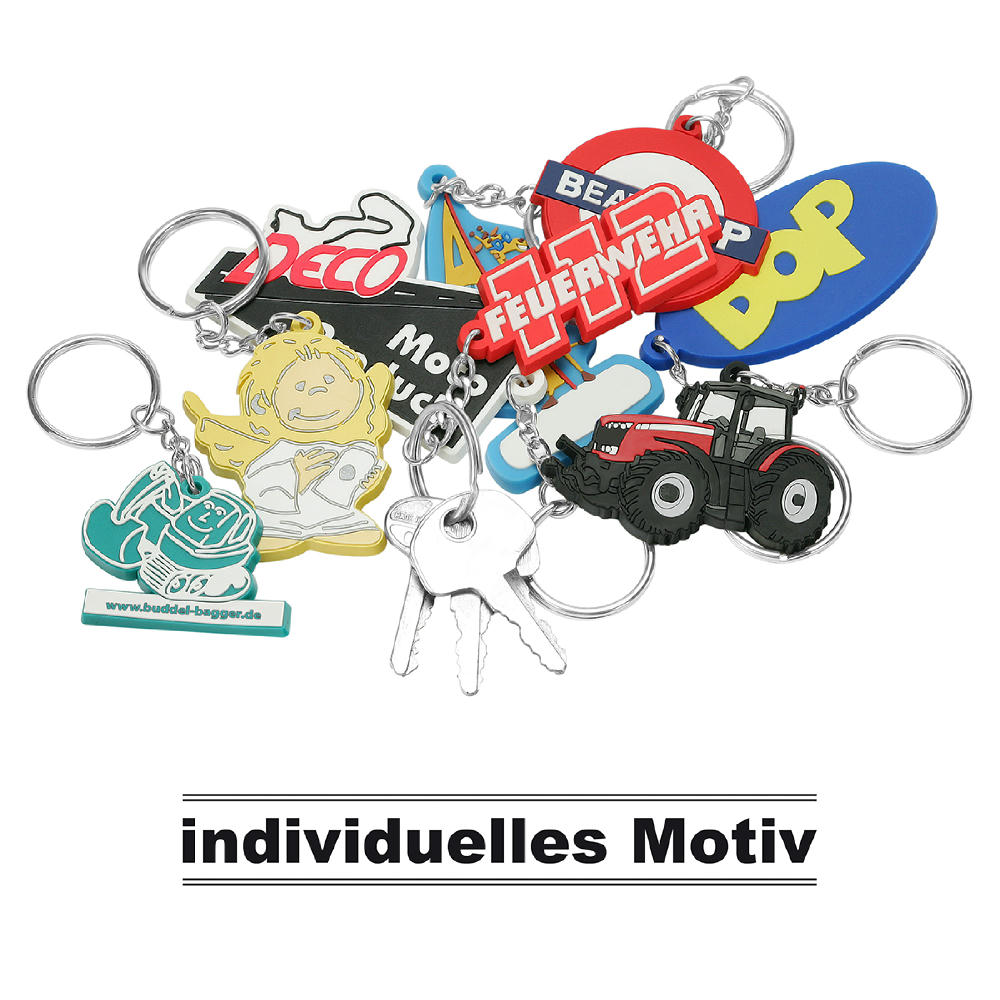 Soft-PVC-Schlüsselanhänger, ø 51-60 mm