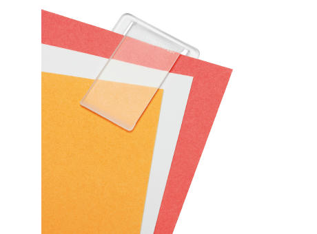 Zettelklammer mit Lupe