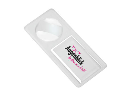 Zettelklammer mit Lupe