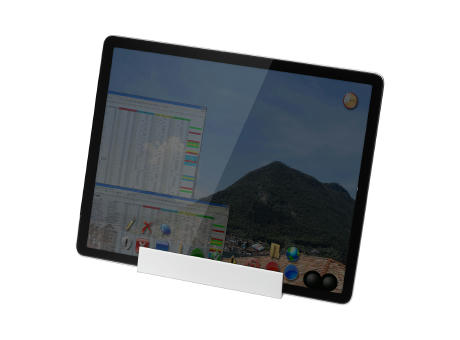 Smartphone-/Tabletständer mit Zettelbox und Köcher
