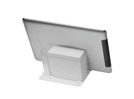 Smartphone-/Tabletständer mit Zettelbox und Köcher