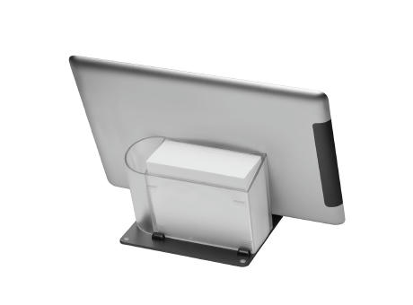 Smartphone-/Tabletständer mit Zettelbox und Köcher