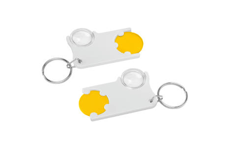 Chiphalter mit 1€-Chip und Lupe