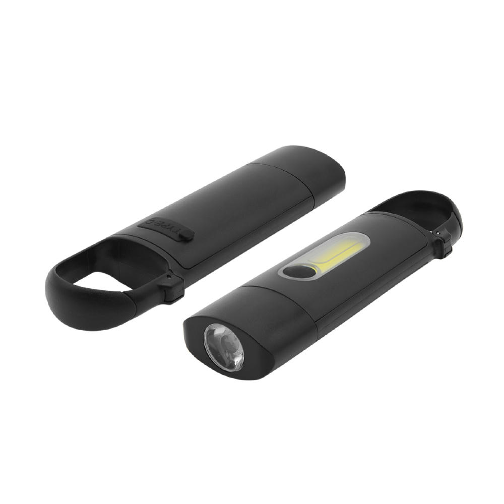 Taschenlampe "COB" mit Karabiner