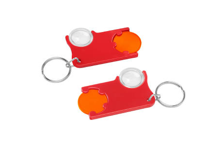 Chiphalter mit 1€-Chip und Lupe