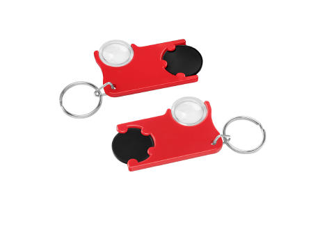 Chiphalter mit 1€-Chip und Lupe